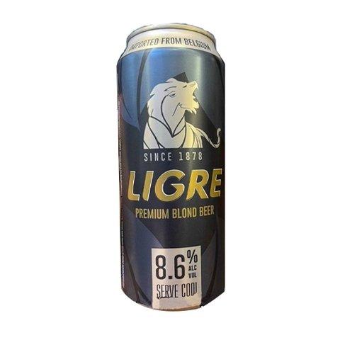 Bia sư tử Ligre 8.6% Bỉ – thùng 24 lon 500 ml
