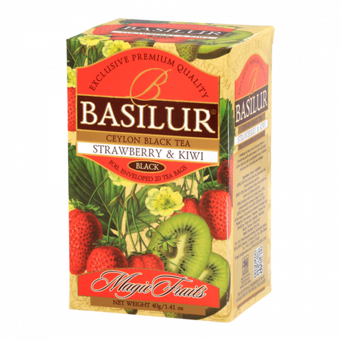 Trà Basilur Magic Fruits Straberry & Kiwi Hộp 40g