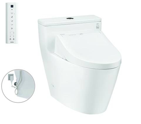 Bàn cầu TOTO, kèm nắp rửa điện tử MS625DW14 ( nắp rửa điện tử WASHLET dòng C5 TCF24410AAA)