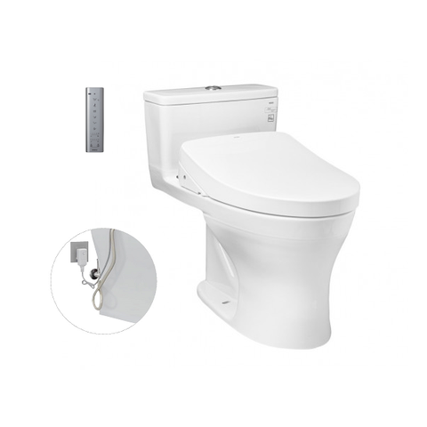 Bàn cầu TOTO, kèm nắp rửa điện tử WASHLET MS855DW11