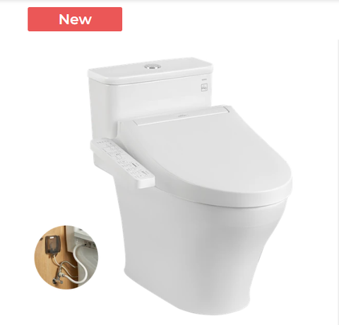 Bàn cầu TOTO, kèm nắp rửa điện tử WASHLET - MS857CDW16