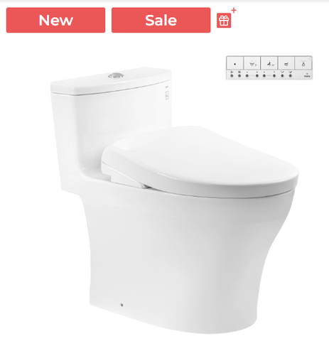 Bàn cầu TOTO, kèm nắp rửa điện tử MS885CDW23( nắp rửa dòng S7 - TCF47360GAA)
