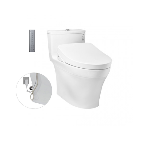 BÀN CẦU MỘT KHỐITOTO, KÈM NẮP RỬA ĐIỆN TỬ TOTO WASHLET MS885DW11