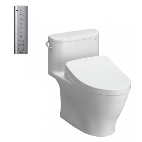 Bàn Cầu Một Khối Toto, Kèm Nắp Rửa Điện Tử Washlet Ms887Crw12