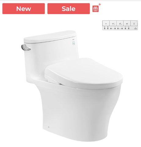 Bàn cầu TOTO, kèm nắp rửa điện tử MS887CRW23( nắp rửa dòng S7 - TCF47360GAA)