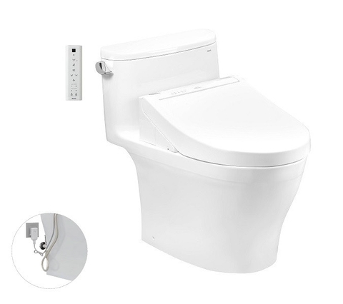 Bàn Cầu Một Khối Toto, Nắp Rửa Điện Tử Washlet Ms887Rw14