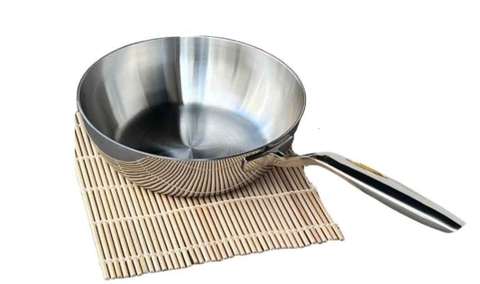 Chảo đúc inox sâu lòng 3 lớp đáy liền Tri-Ply Kaiyo size 24cm