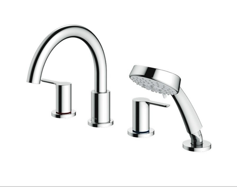 Vòi xả bồn TOTO nóng lạnh kèm sen tắm (4 lỗ) TBS01202BA