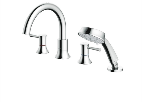 Vòi xả bồn TOTO nóng lạnh kèm sen tắm (4 lỗ) TBS02202BA