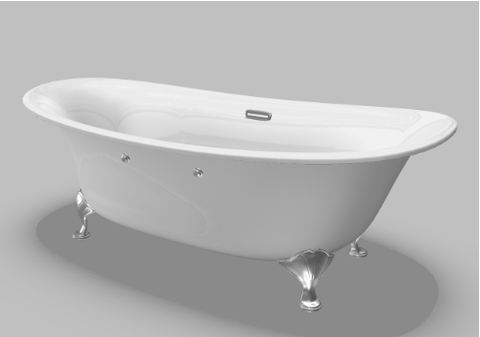 Bồn tắm ngọc trai TOTO, chân mạ bạc PPY1806PWNE#S