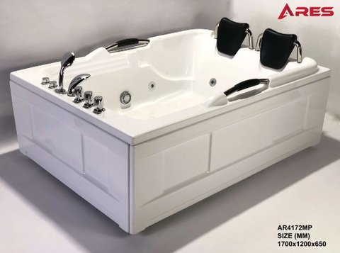 Bồn tắm massage đôi ARES - AR4172MP( xục thuỷ lực - có tay vịn) .