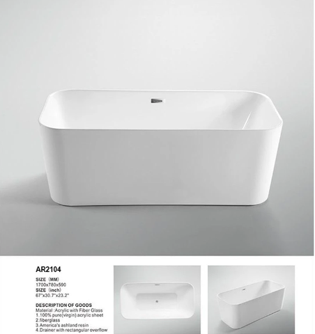 Bồn tắm ngâm ARES - AR2104 nghệ thuật