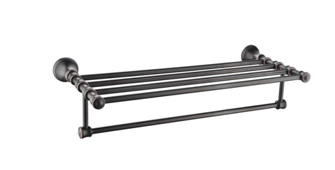 THANH VẮT KHĂN DÀN HAI TẦNG MÀU ĐEN - 23003B