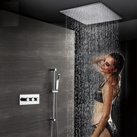 Sen tắm âm trong tường nóng lạnh bát gắn trần DAELIM 200020W (Bát trần 50x50cm-Đặt hàng 7-15 ngày)