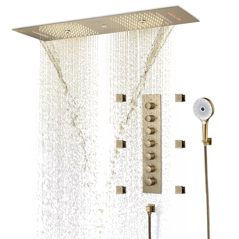 Sen tắm nhiệt độ âm trần màu vàng Daelim HI1530504 (Vàng bóng hoặc vàng mờ, bát 300x900mm)