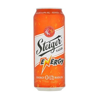 Bia Steiger Radler Energy 0% Tiệp – thùng 24 lon 500ml