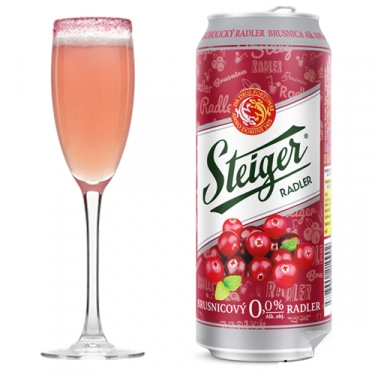 Bia Steiger vị việt quất 0% Tiệp -24 lon 500ml