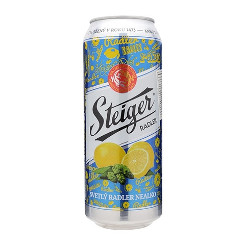 Bia Steiger vị chanh xanh 0% Tiệp – 24 lon 500ml