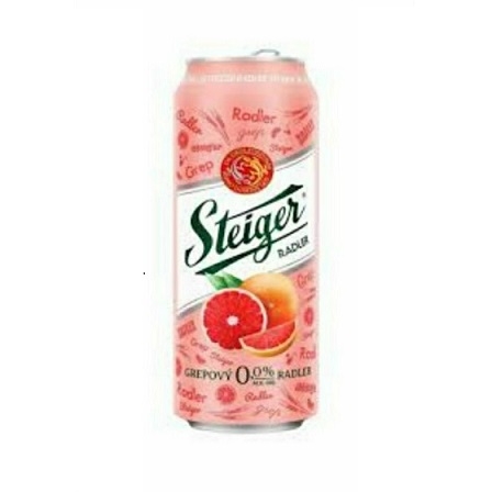 Bia Steiger Grepovy Radler (vị bưởi hồng) 0% Tiệp -24 lon 500ml