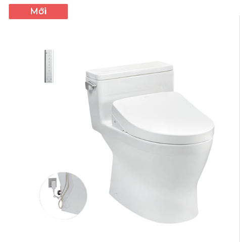 Bàn cầu một khối TOTO, kèm nắp rửa điện tử MS188VKW11/T53P100VR