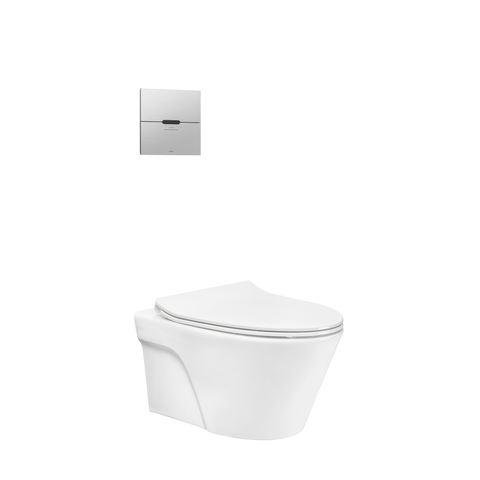 Bàn cầu treo tường TOTO kết hợp van xả cảm ứng CW822RFVA1/TREF35L2A/WH005A/TC600VS