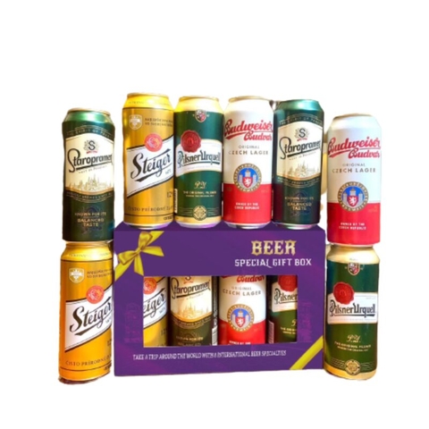 Hộp quà bia Tiệp mix – 8 lon 500ml