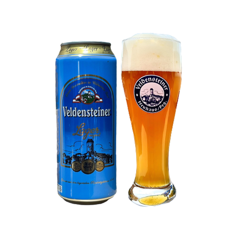 Bia Veldensteiner Lager 4.9% Đức – Thùng 24 lon 500ml