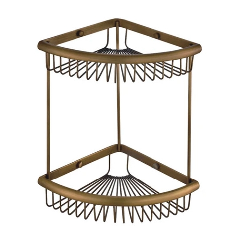 KỆ GÓC 2 TẦNG MẠ VÀNG -34668