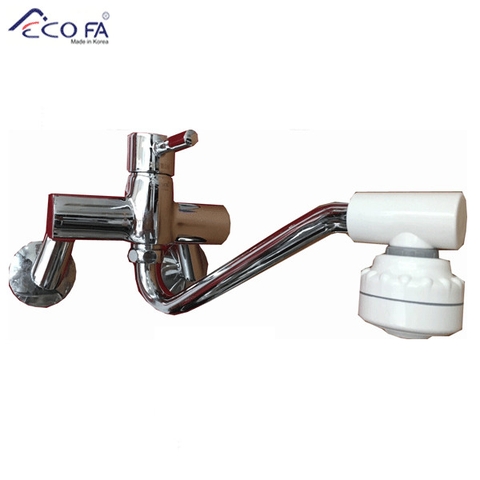 Vòi bếp cắm tường nóng lạnh Hàn Quốc ECOFA E-204-1 ( cần cứng )
