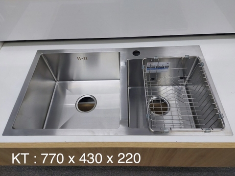 Chậu rửa bát 2 hố  Hàn Quốc ECOFA ESD-7743