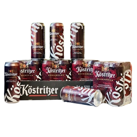 Bia Kostritzer Schwarzbier 4,8% Đức – thùng 24 lon 500 ml