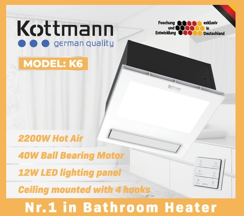 Quạt Âm Trần Đa Năng Kottmann-K6 ( 5 trong 1 )