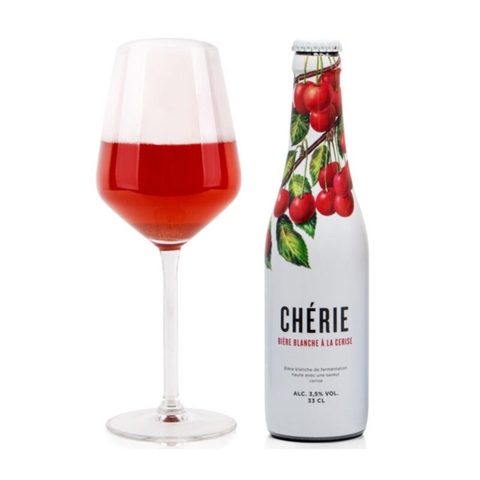 Bia Cherie Biere Blanche (vị cherry) 3.5% Bỉ – chai 330ml