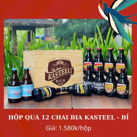 Hộp quà 12 chai bia Kasteel Bỉ