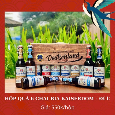 Hộp quà 6 chai bia Kaiserdom Đức