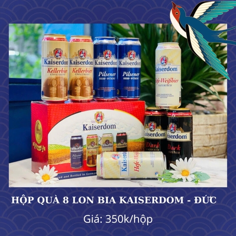 Hộp quà 8 lon bia Kaiserdom Đức