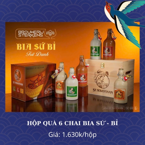 Hộp quà 6 chai bia Sứ Bỉ