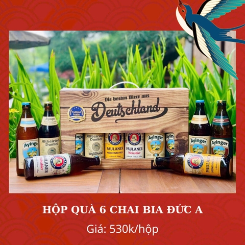 Hộp quà 6 chai bia Đức A