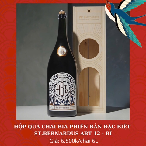 Hộp quà chai bia St.Bernardus Abt 12 Bỉ 6 lít