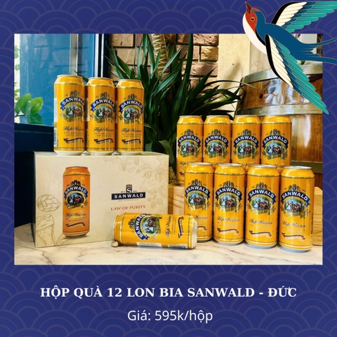 Hộp quà 12 lon bia Sanwald – Đức