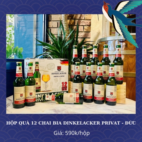 Hộp quà 12 chai bia Dinkelacker Privat – Đức