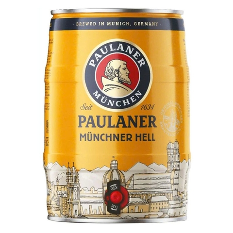 Bia Paulaner Munchner Hell 4.9% – Bom 5L – Đức