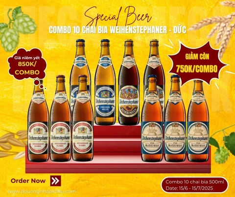 Combo 10 Chai Bia Weihenstephaner Đức