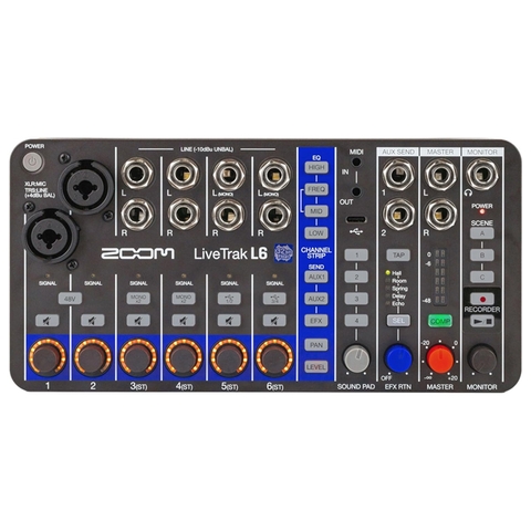 Bàn Trộn Mixer Recorder ZOOM LiveTrak L6 (Hàng Order)