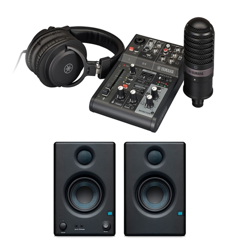 Combo thu âm Bộ Mixer Livestream Yamaha AG03MK2 và Loa Presonus E3.5 gen 2