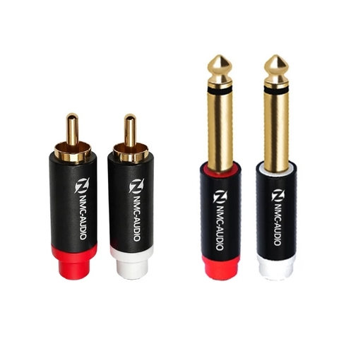 Dây Cáp 2 Đầu 6ly Mono TS sang 2 Đầu Hoa Sen RCA NMCAUDIO SP090