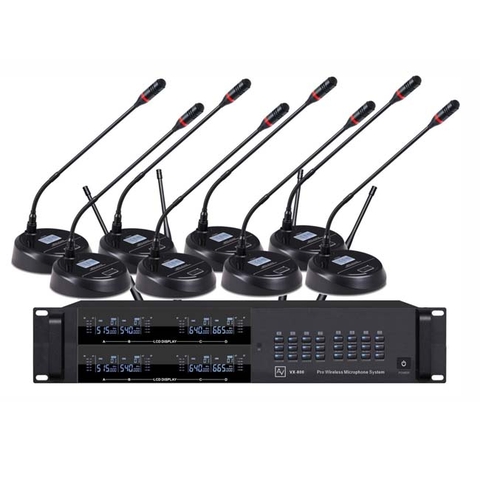 Micro cổ ngỗng không dây 8 mic AV VXR880D
