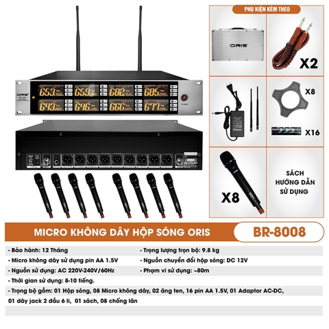 Micro Không Dây Cầm Tay ORIS BR8008