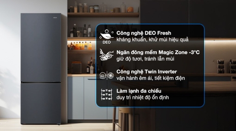Tủ lạnh Aqua Inverter 292 lít AQR-B360MA(SLB)