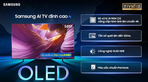 Smart Tivi OLED Samsung AI 4K 77 inch QA77S85F